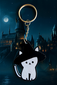 Chaveiro Harry Potter Gato Gatinho Bruxo Kawaii Presente Criativo Geek Plástico Impressão 3D