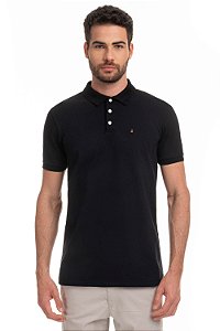 Camisa Polo Básica Masculina Preto Drazzo