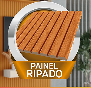 Painel para TV EDNaté 70 Polegadas 1,80x2,40m Ripado com Nicho Arbo Color Nature