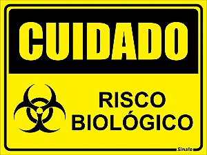 Placa de Sinalização - Risco Biológico 20x30cm