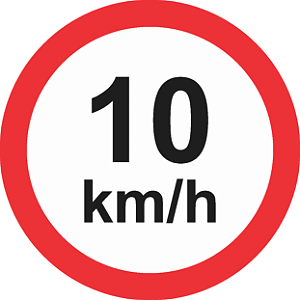 Velocidade Máxima Permitida de 10 km/h