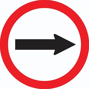 Placa de Trânsito Regulamentação R-24a Sentido de Circulação da Via