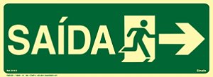 Placa Fotoluminescente S13 Rota de Fuga Complementar à Direita