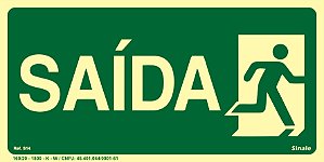 Placa Fotoluminescente S14 Saída à Direita