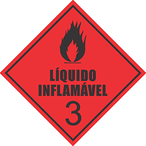 Placa De Transporte De Risco - Classe 3 Líquido Inflamável