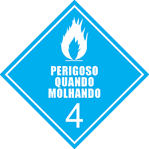 Classe 4 - Perigoso Guando Molhado