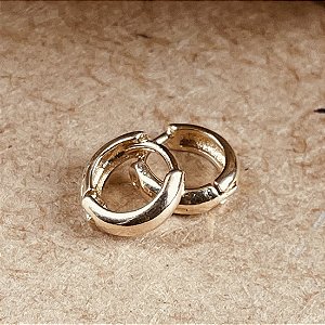 Argola Segundo Furo Lisa | Banho 18k