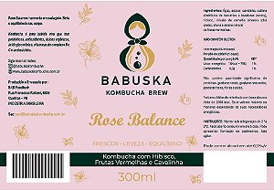 Rose Balance kombucha com Hibisco, Cavalinha e Frutas Vermelhas