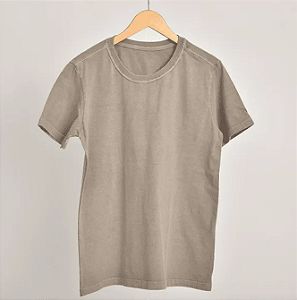 Camiseta Básica Estonada Cinza