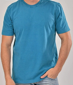 Camiseta Básica Estonada Turquesa