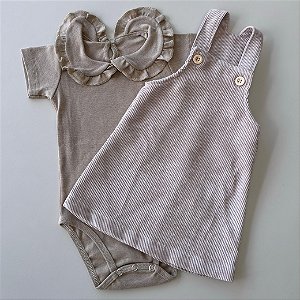 CONJUNTO SALOPETE COTELÊ E BODY