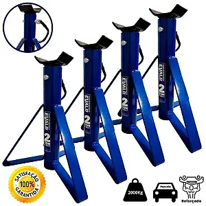 Cavalete Mecânico Automotivo 2 TON Kit 4 Peças EVALD