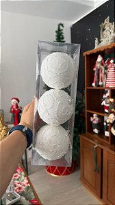 BOLA DEC BRANCO 10cm  JG C/3