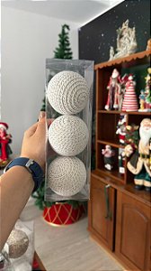 BOLA DEC BRANCO 8cm JG C/3