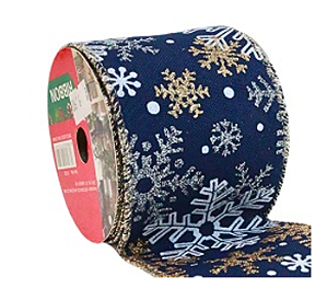 FITA NATAL ARAMADA - 6,3CM X 9M - AZUL