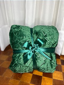 MANTA FLANELADA PRINT VERDE