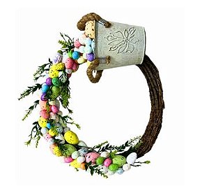 GUIRLANDA DE PÁSCOA RÚSTICA - PRÉ VENDA PÁSCOA 2026