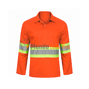 Camisa Padrão Rodovia Manga Longa Com Faixa