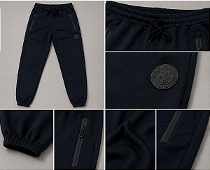 Calça Moletom Unissex Ecko Unltd Minimalista com Zíper Original - REF: 30943