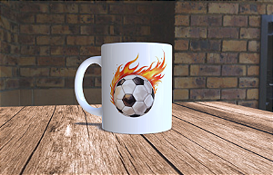 Caneca Futebol Estampada Branca