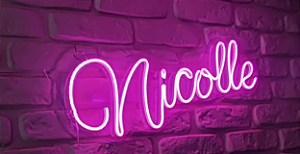 Letreiro Neon Led Personalizado Nome De 6 A 7 Letras