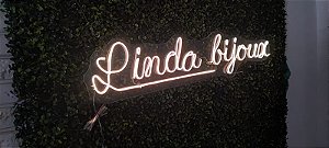 Letreiro Painel Neon Led Personalizado Nome 17 A 20 Letras