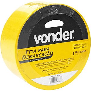 Fita adesiva para demarcação 48mmx30m Amarela VONDER
