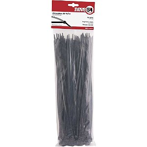 Abraçadeira de nylon preta 200mmx2,5mm com 100 peças 954