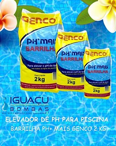 Elevador de pH para piscina Barrilha Genco 2 kg