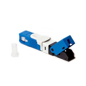 Conector Óptico Reutilizável SPX SM 9/125µ SC-UPC DROP FLAT Trava Click