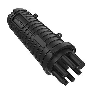 Caixa de Emenda Óptica 24FO a 144FO - Aérea/Subterrânea - JUMBO - PRETA