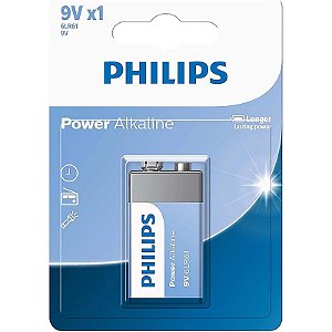 Bateria Power Alkaline PHILIPS 9V - 6LR61P1B/59