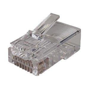 Conector RJ45 Macho 8x8 CAT.6 PASSAGEM - 10 peças
