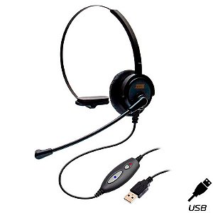 Fone Operador ZOX DH-60 - Headset USB Padrão
