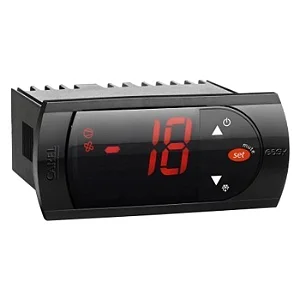 Controlador Para Congelados PJEZ com 2 NTC015HP00, 230Vac, 3 relés (2HP 8A 8A), entrada NTC, 1DI,terminais removíveis, display Vermelho