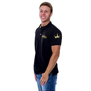 Camiseta MASCULINA Polo Império com Logo em Alto Relevo - 4 Cores