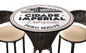 Conjunto Bistro Imperatriz com Tampo em MDF Cerveja Cidade Imperial
