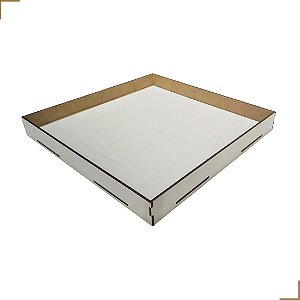 Bandeja Para Bolo em MDF Branco com Pés Desmontáveis