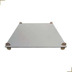 Bandeja Para Bolo em MDF Branco com Pés Desmontáveis
