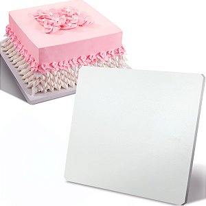 Tabuleiro Mdf 6mm Quadrado 15x15cm Para Bolo Confeitaria
