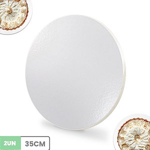 Tabuleiro Para Bolo 35cm Kit c/2 Redondo Mdf 6mm Confeitaria
