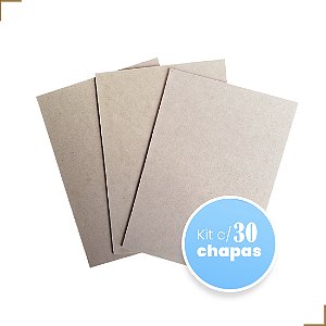 Chapa Placa Em Mdf Cru 21x29,7 Para Artesanato Pintura Adesivo Kit Com 30