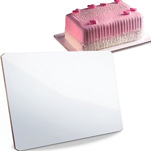 Cake Board Retangular MDF 3mm Tábua Para Bolo Kit 10 Un