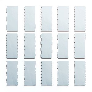 Kit 15 Espátulas Decorativa Para Confeitaria Com 30 Desenhos Diferentes 15x07cm