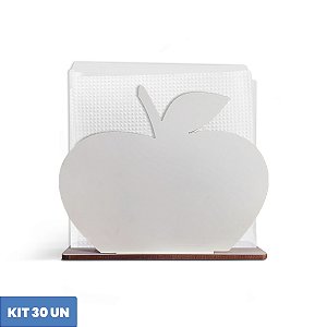 Porta Guardanapo Maçã Fruta Doce Mdf 12cm Kit 30