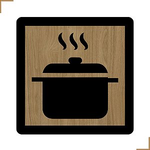 Placa Quadro Decorativo Panela 2 Em MDF 20x20cm