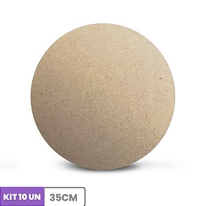 Sousplat 35cm Mdf Cru 3mm Kit Com 10 Decoração