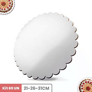 Cake Board Para Bolo em MDF 3mm Kit C/60 Tabua De Bolo
