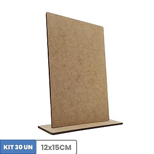 Display Totem Kit 30 MDF 10x15cm c/ Base Cenário Troféu