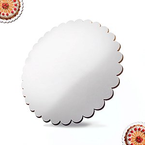 Cake Board 21cm Mdf 3mm Ondulado Bolo Confeitaria Com 10